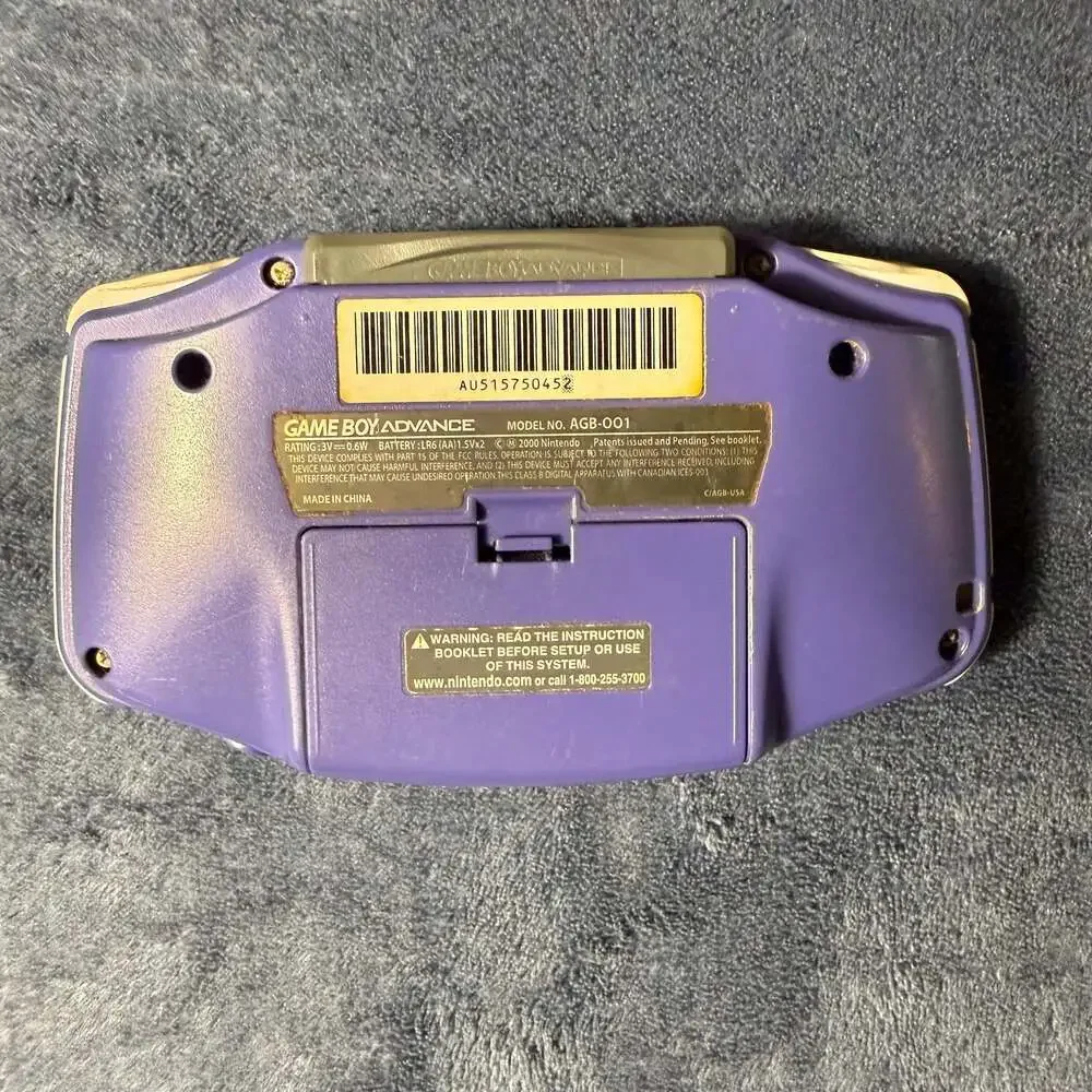 Nintendo Game Boy Advance AGB-001 Handheld Console - Atomic Purple